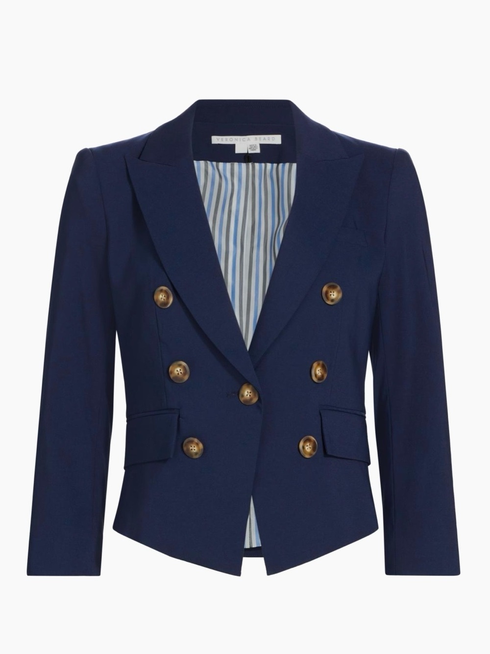 Veronica Beard Lutece Dickey Double Breasted Twill Jacket